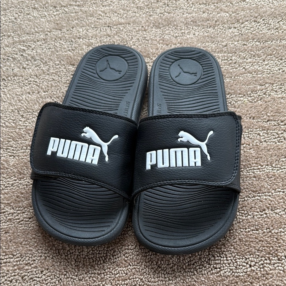 Puma Black Slide Sandals